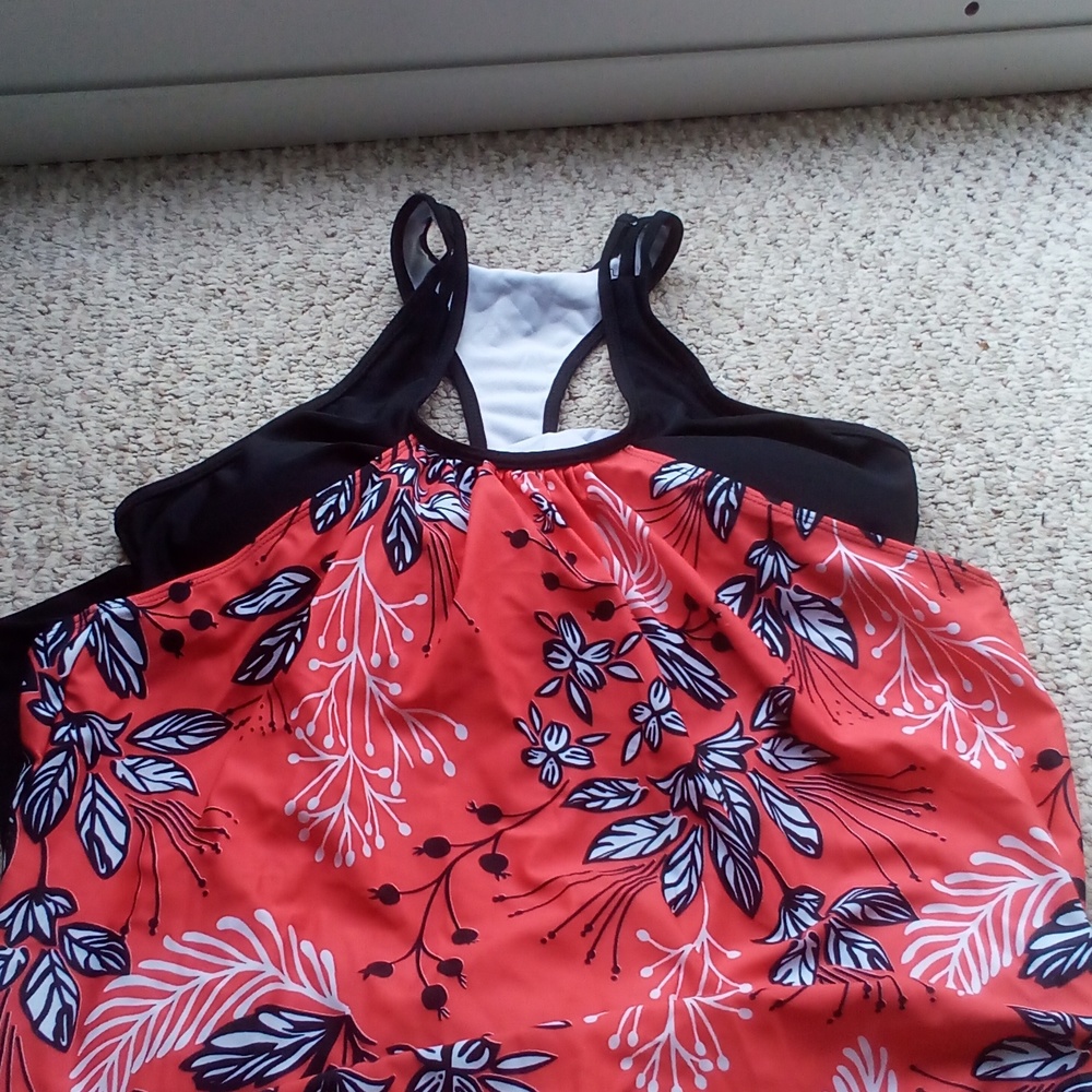 Red two piece Swim suit